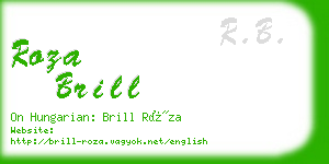 roza brill business card